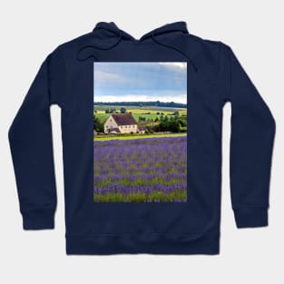 Lavender Field Summer Flowers Cotswolds England Hoodie